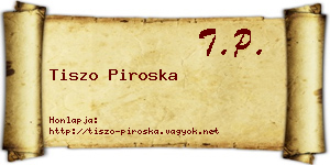 Tiszo Piroska névjegykártya